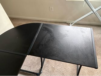 Black L-Shaped Desk