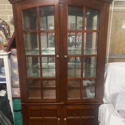 Solid Wood Glass Display Cabinet 