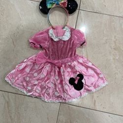Minnie Mouse Infant Costume With Minnie Ears