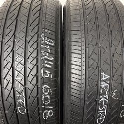 2 Tires 245 60 18 Bridgestone Dueler Hp Sport As No Repairs
