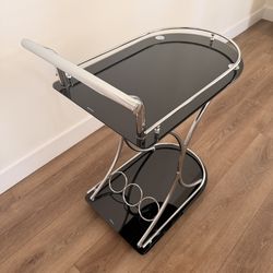 🍷 Modern Glass Bar Cart / Serving Cart