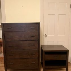 Crate and Barrel dresser and nightstand, Great condition