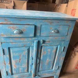 Rustic Blue Hutch