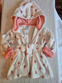 Baby Girl Bathrobe,  Size 0-9 months
