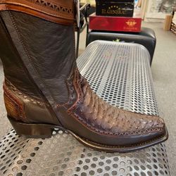 Nuevas botas vaqueras de piel original con cierre