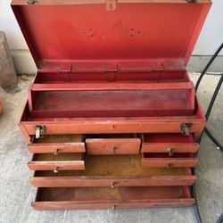 Vintage Test Rite Metal Tool Chest – Multi Drawer – Industrial Storage Box