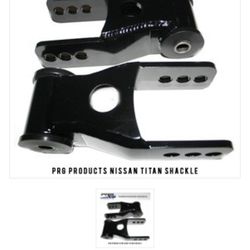 Nissan Titan adjustable shackles by PRG. NEW