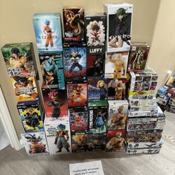Brand New dragon ball Z dragonball super one piece one punch attack on titans figures statues for sales - read description 