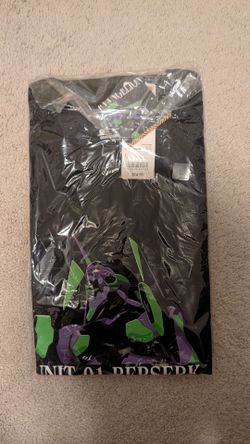 Uniqlo UT X Evangelion Black T-shirt Size L