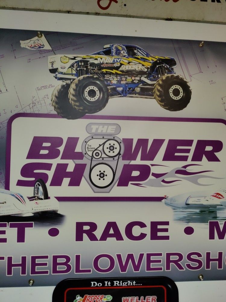 Blower Shop Original Vinyl Banner 3ftx6ft Nice Hard To Find