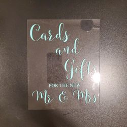 Acrylic Wedding Table Sign Cards And Gifts