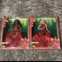 Lot Of (2) Holiday Barbie