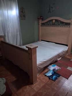 Queen size bed frame(with cushions)