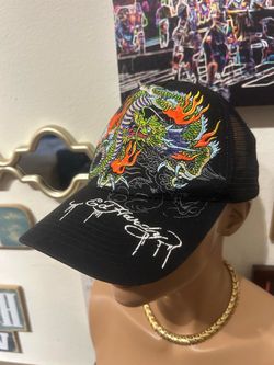 Ed Hardy Japan Dragon Black Trucker Hat