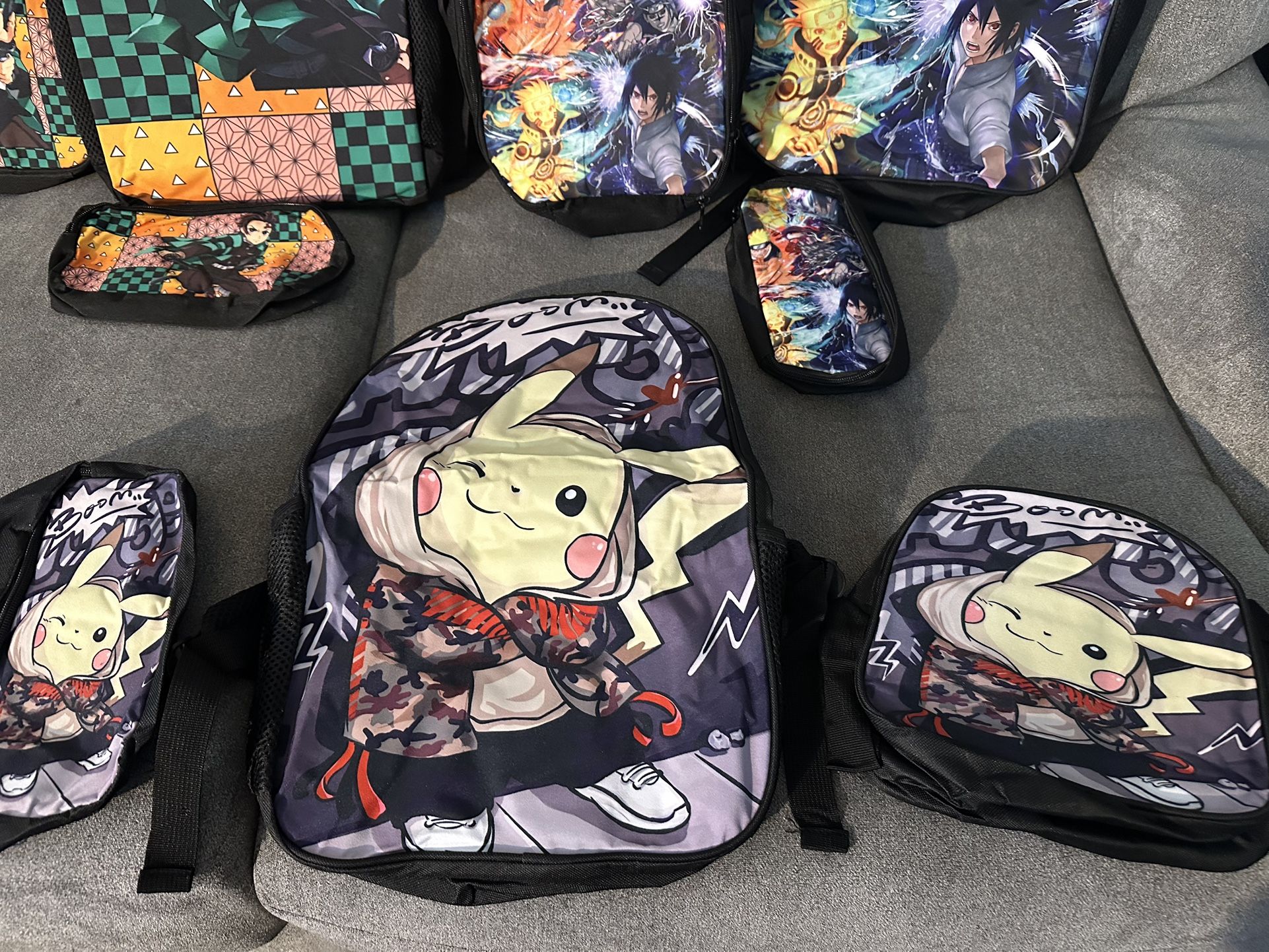 New three-piece backpack sets Anime Backpacks