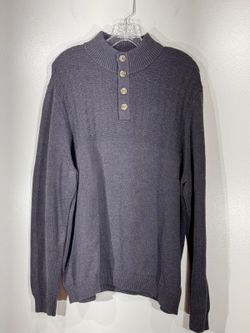 Tommy Bahama Men's Charcoal Gray Long Sleeve Henley Sweater Size XL