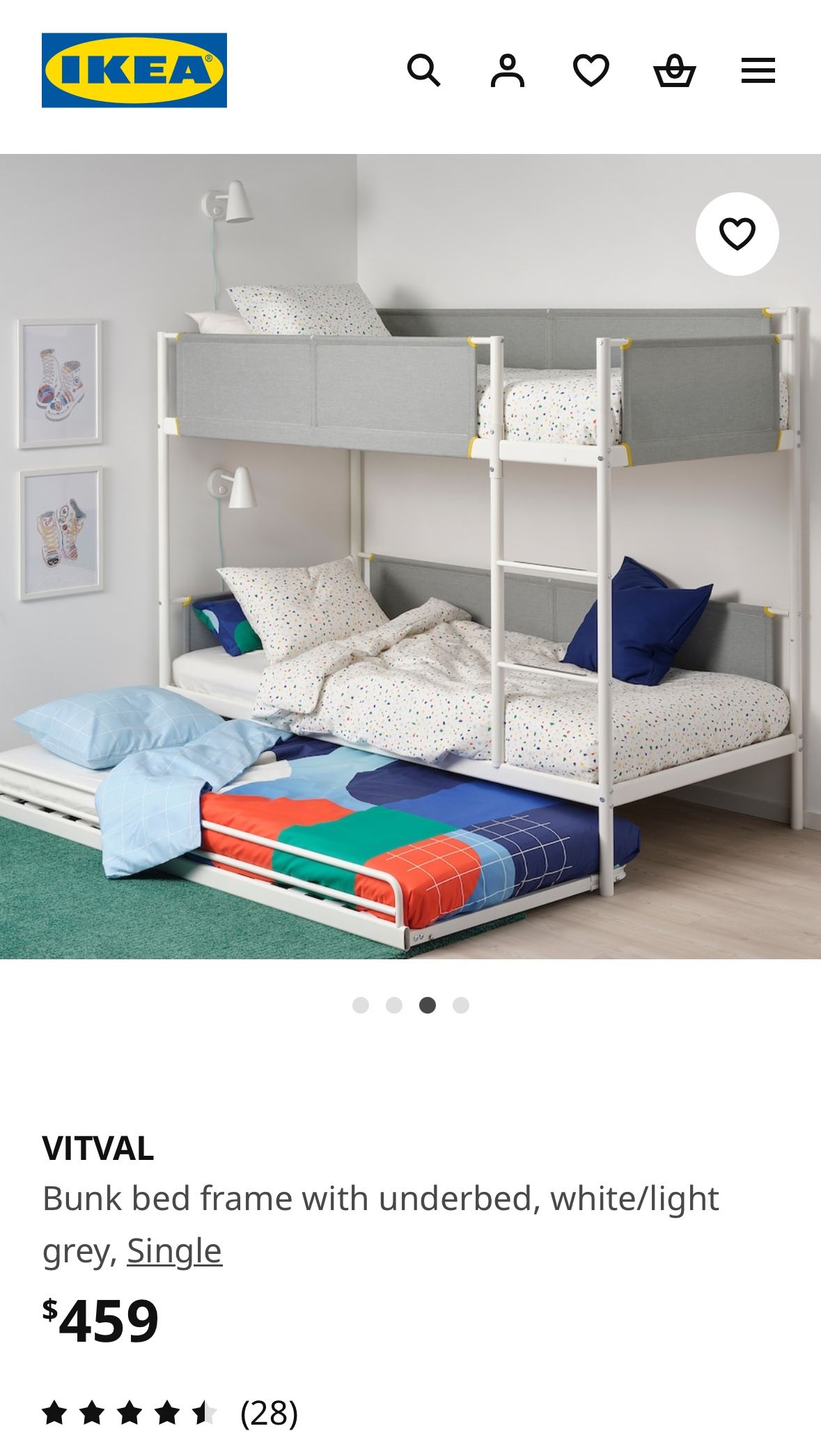 IKEA Bunk Bed With Trundle