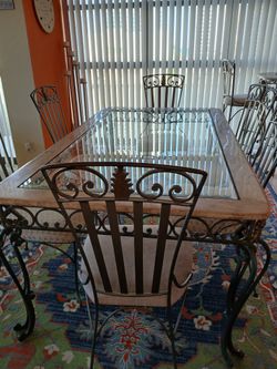 Entertainment Center,leather black sofas, dinning Room Table with Chairs