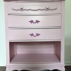 Pink Vintage Dresser Chest Antique Cute Barbie