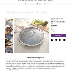 Princess House Nonstick Griddle