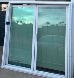 White Vinyl Right-Hand Sliding Door