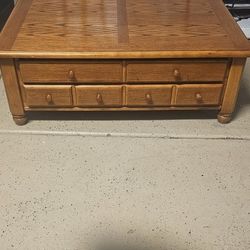 Beautiful Oak Colored TV/all Purpose Stand With Drawers 
