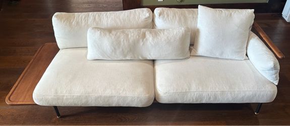 District Eight “Distrikt” Sofa — Solid Oak Frame, Designer Piece