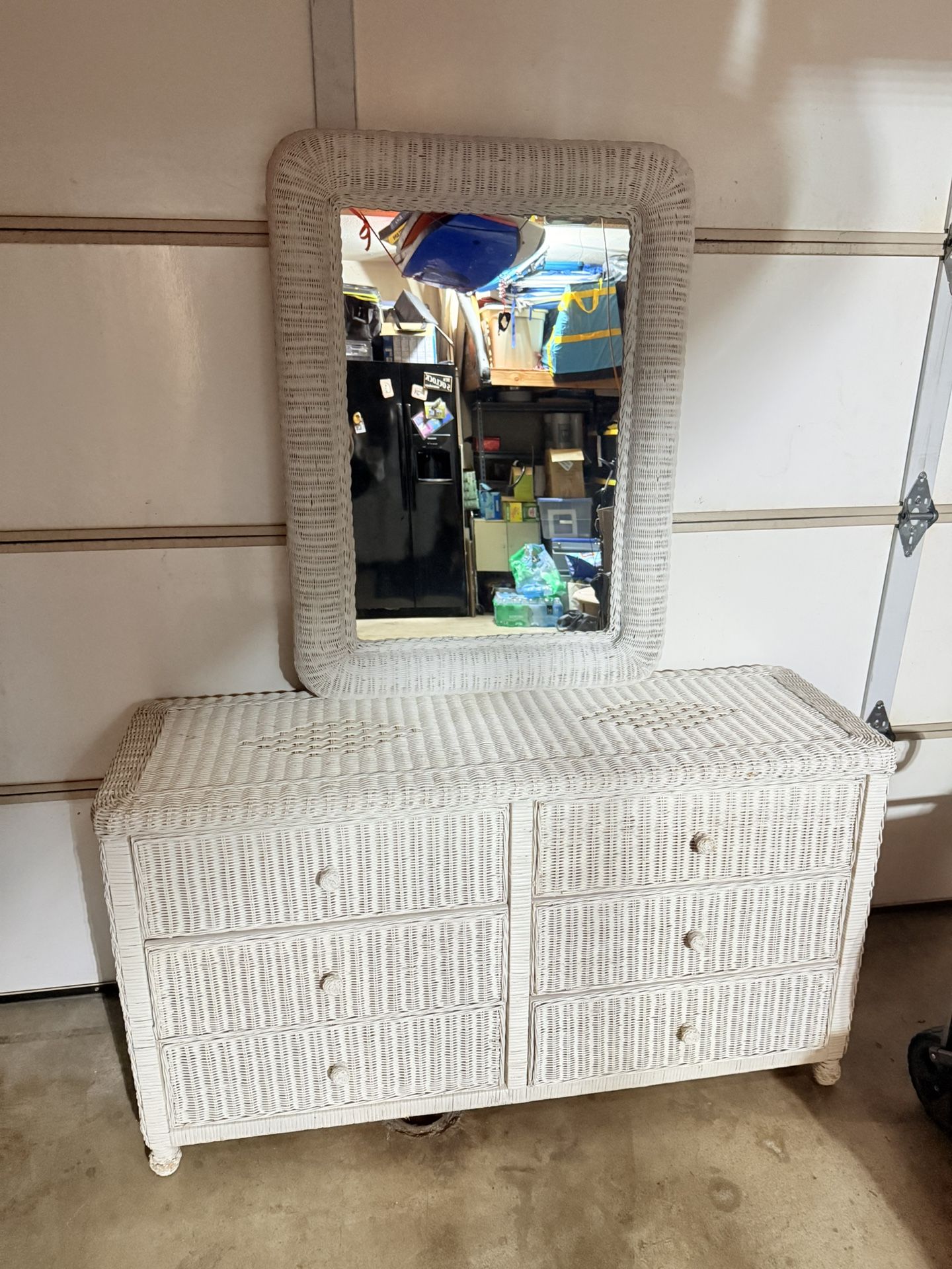 Wickers Dresser With mirror