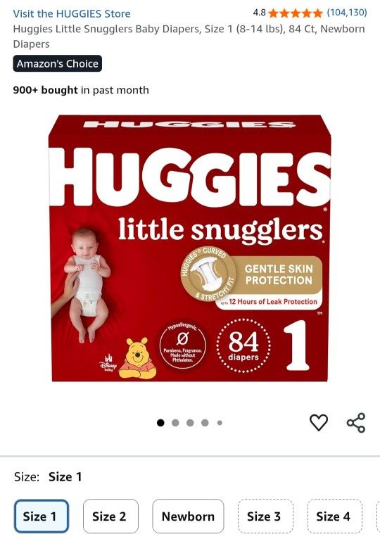 Diapers Size 1 84 Count