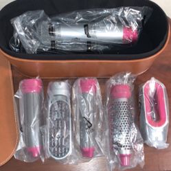 AIRPRO COMPLETE BRAND NEW HAIRWRAP STYLER WITH 5 ATTACHMENTS & LEATHER CASE