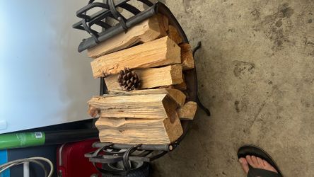 Leather fire wood holder
