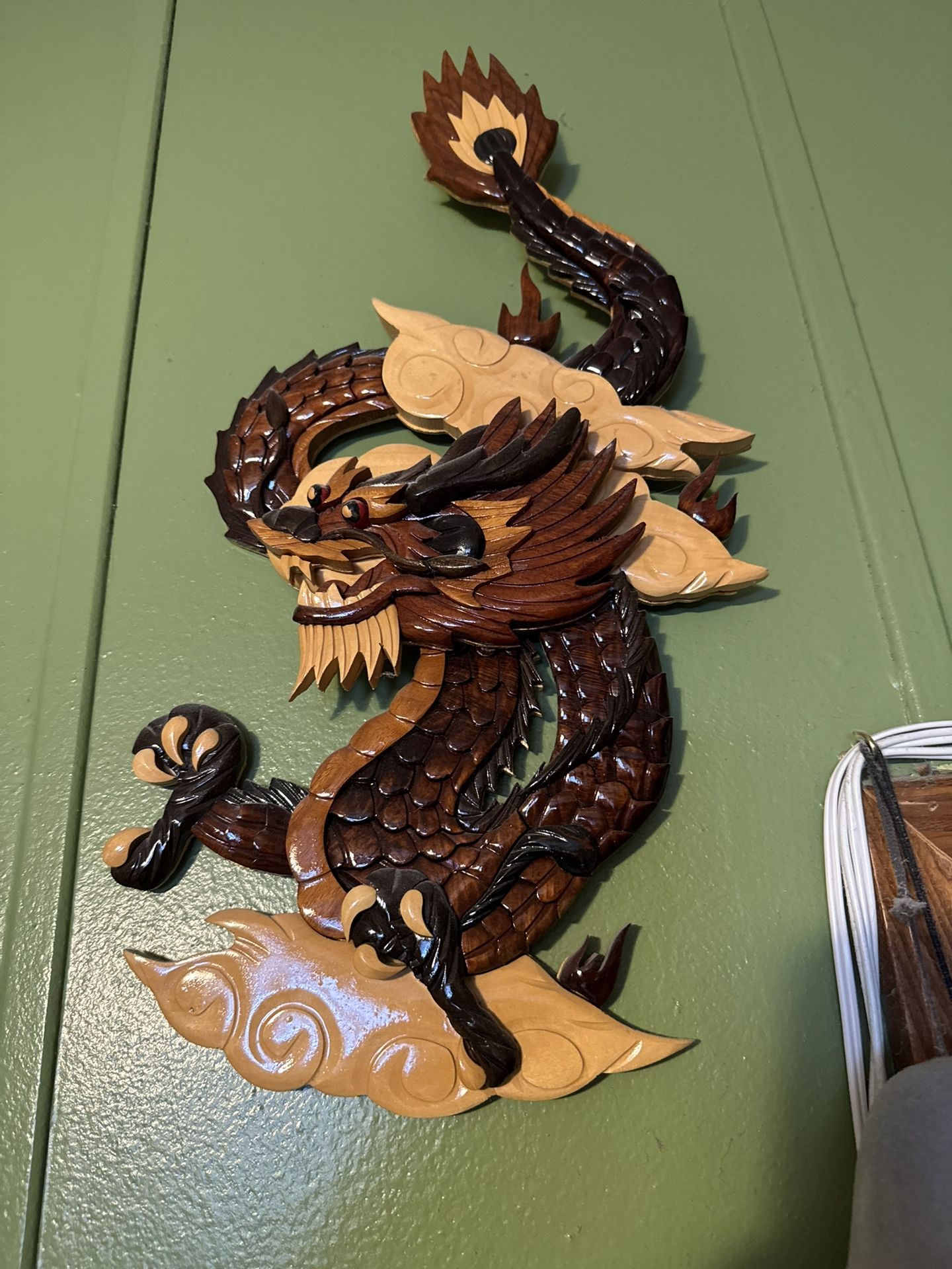 Asian Oriental Chinese Wood Dragon