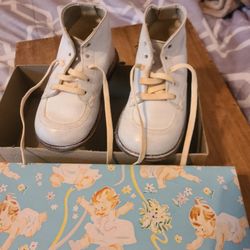 Vintage Dr. Posner Leather Baby Shoes 