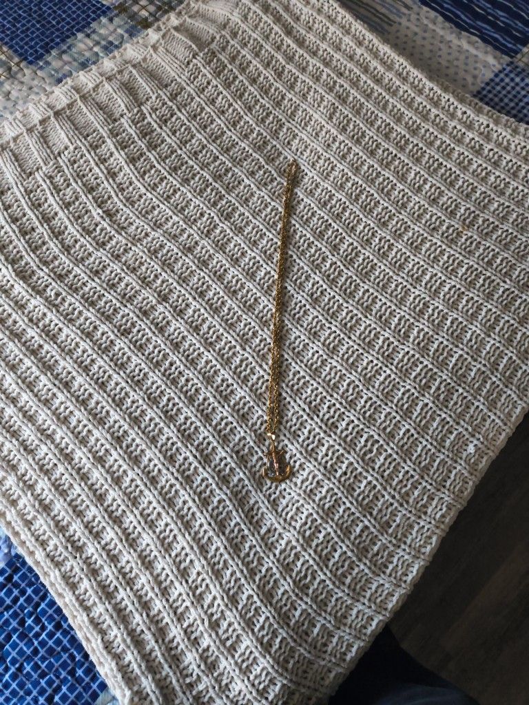 10k Rope Gold Chain An10 K Anchor Pendant