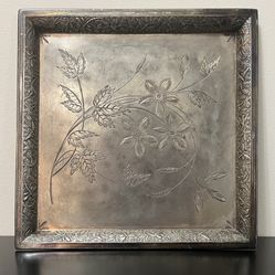 Meriden Britannia Co. American silver plate centerpiece tray late 19th century, Flower Decorative Art Sculpture 