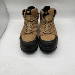 CAT Mens Boots Sz 13 UTILIZE WP ALLOY Toe Caterpillar Tan Waterproof Leathe