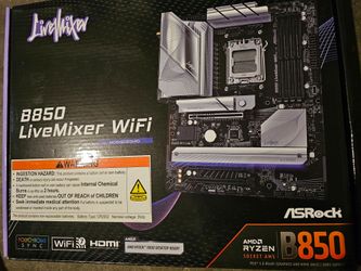 ASRock B850 Live Mixer WiFi AM5 AMD B850 SATA 6Gb/s ATX Motherboard