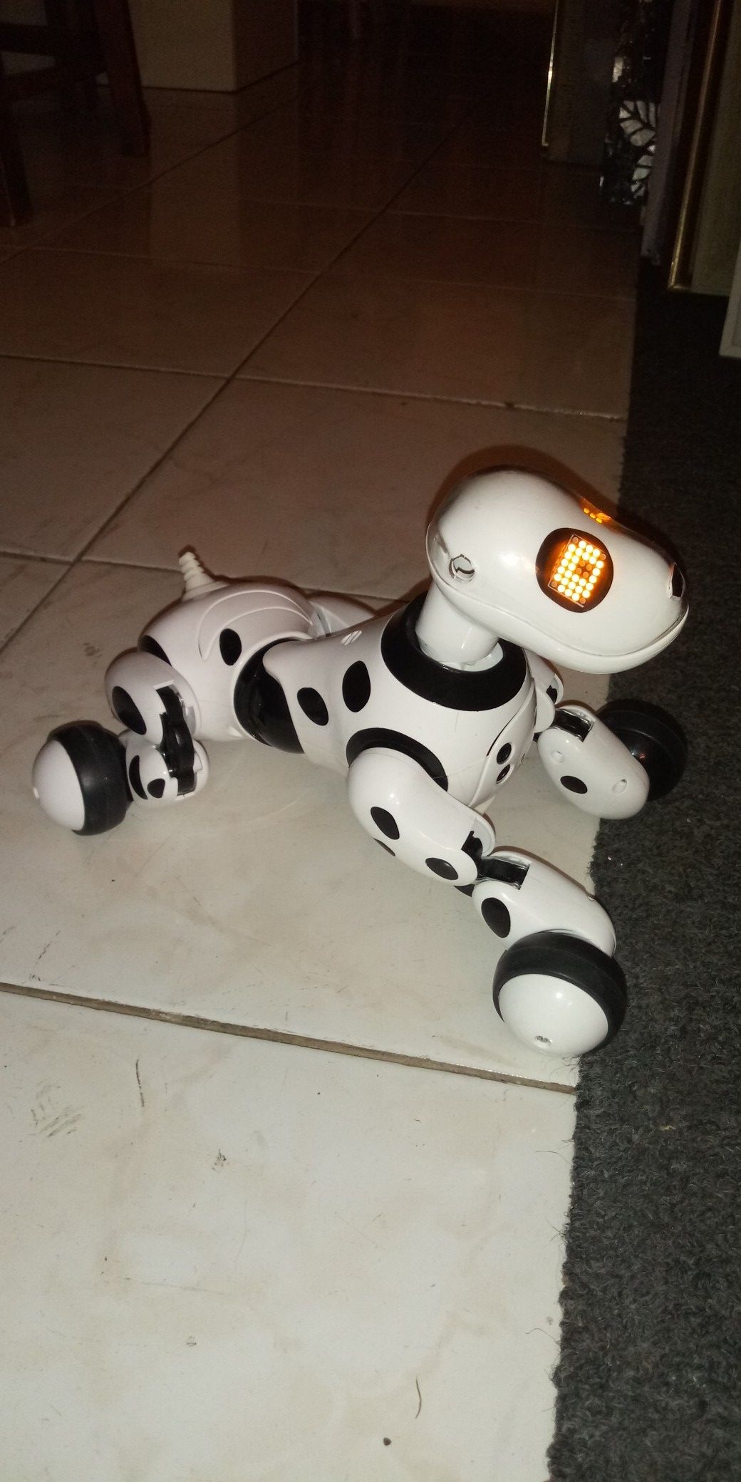 Toy electronic smart robot dog that walks, barks and more