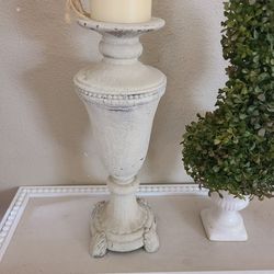 Grecian Resin Candle holder. Candle not for sale