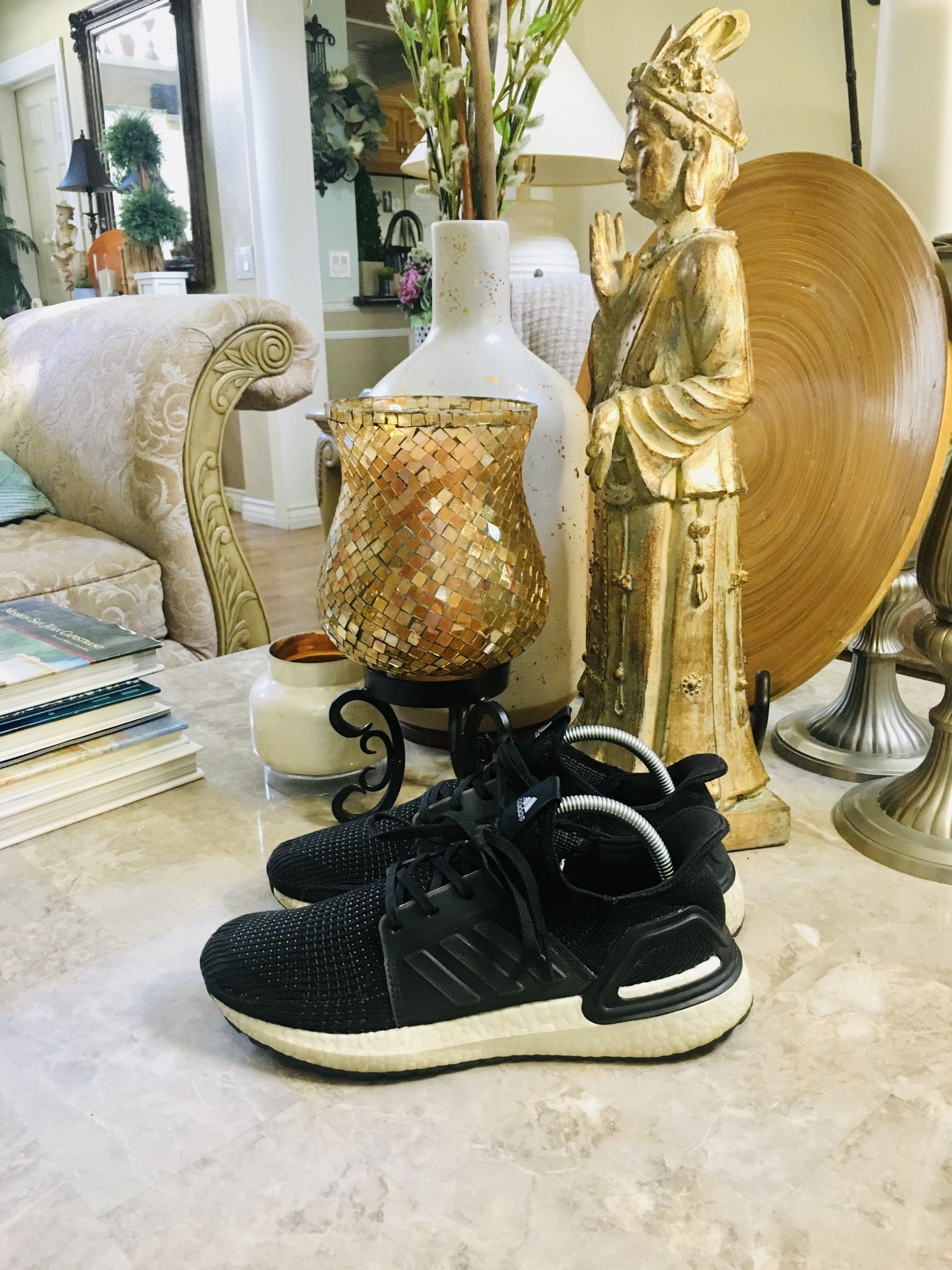 Adidas Mens Ultraboost 19 G54009 Black Running Shoes Sneakers Size