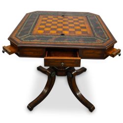 Maitland-Smith octagonal wooden games table 