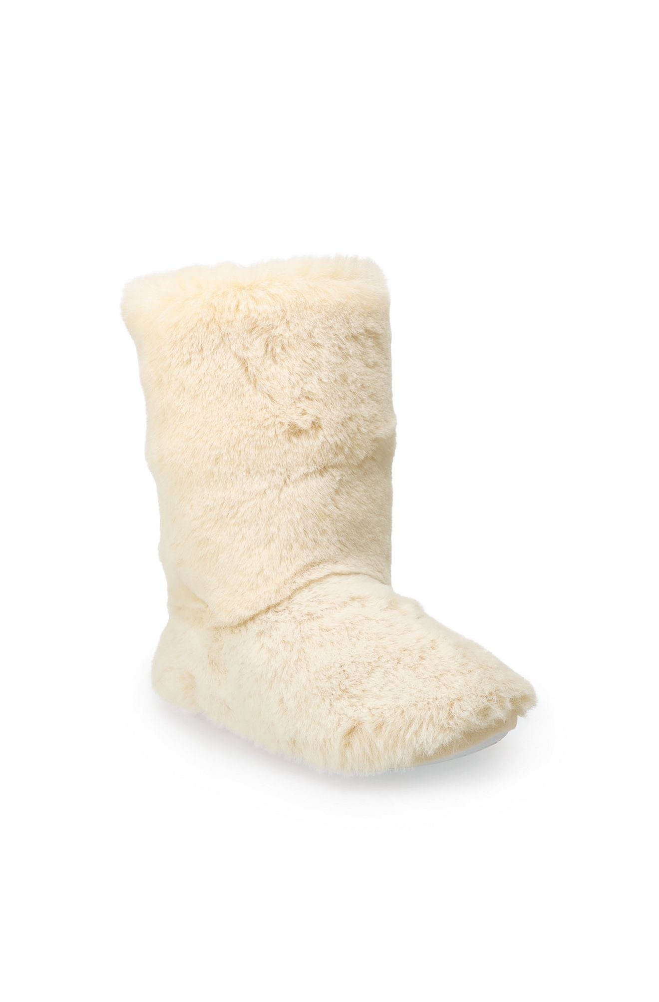 Lauren Conrad Fox Fur Boot Slippers