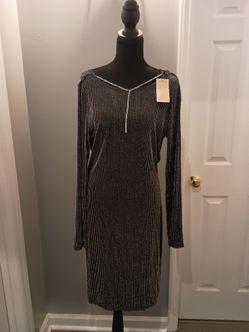Michael Kors Sparkly Cowl Neck Dress