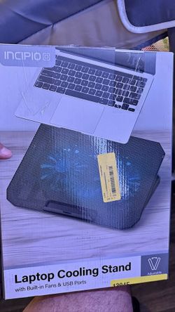Adjustable Laptop Cooling Pad with Dual Fans & 2 USB Ports – Fits 12-15.6" – New in Box