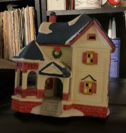 Ceramic Village House Figurine