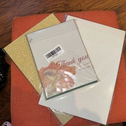 $5-30 Pack Gold & Silver Metallic Glitter Holographic Cardstock Paper Sheets (12x8 Inch) & Thank you Notes