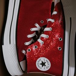 Converse Sparkly Red Size 4