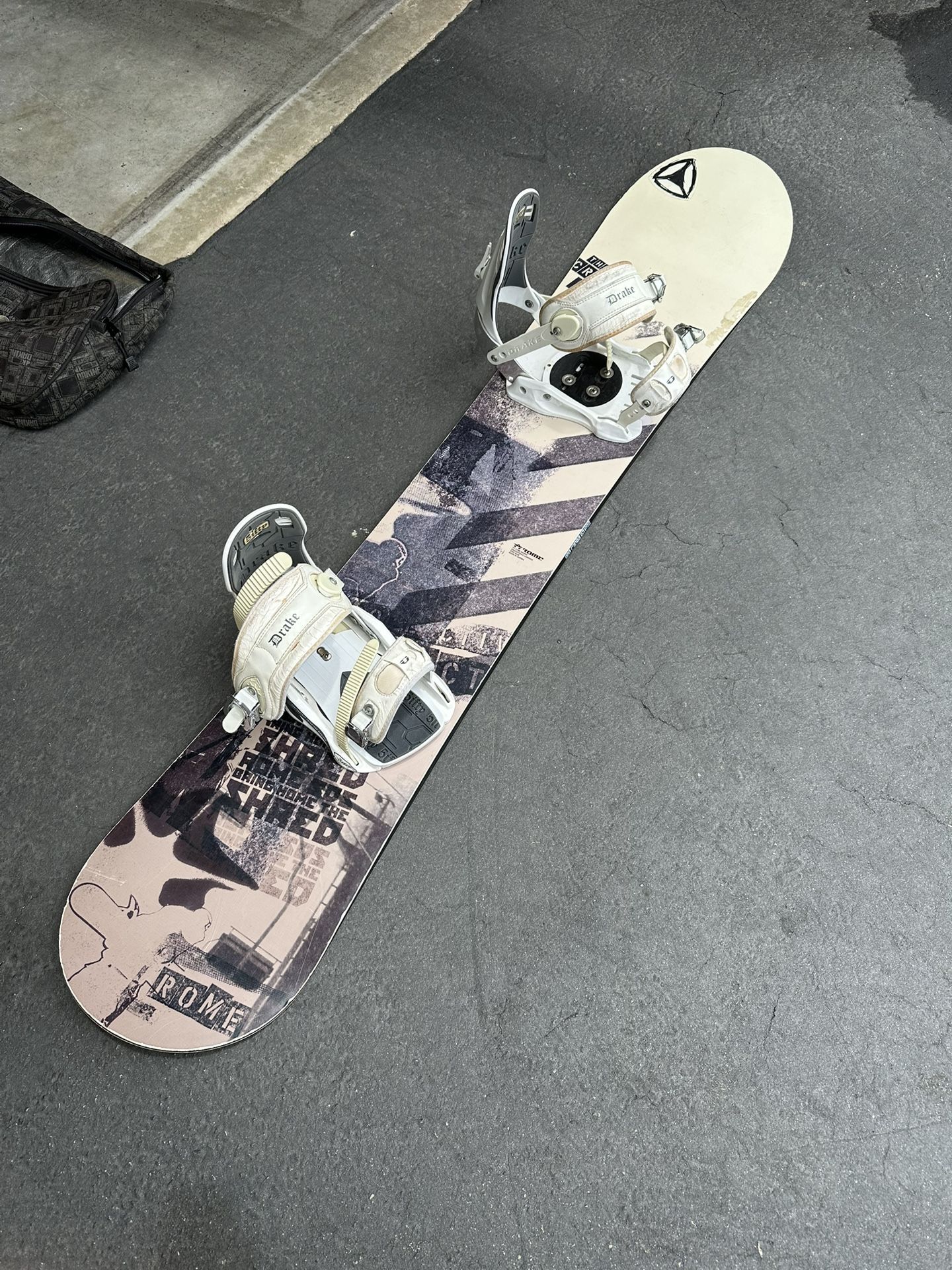Snowboard, Boots And Bag