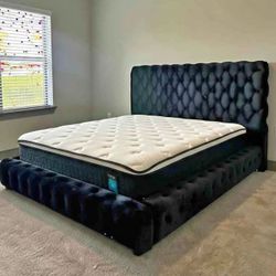 NEW QUEEN AND KING BED WITHOUT MATTRESS AND FREE DELIVERY