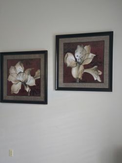 Two large wall hangings, beautifully matted and framed.